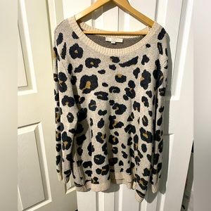 Loft Animal Print Sweater, Sz 20/22